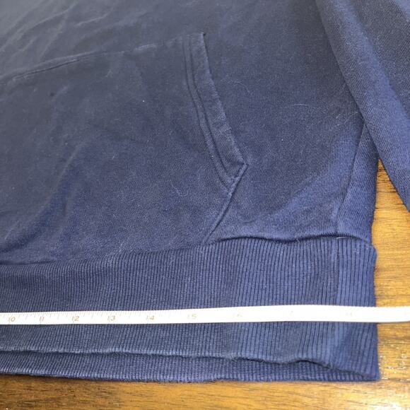 Under Armour UA Navy Blue Rival Comfort Pullover Hoodie Sweatshirt Mens Sz M - Picture 4 of 9